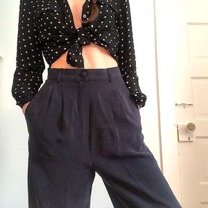 Vintage Silk Trousers